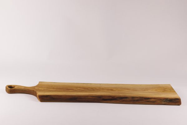 Large oak live edge chopping board with handle #008 - Image 6