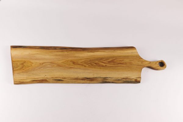 Large oak live edge chopping board with handle #008 - Image 4