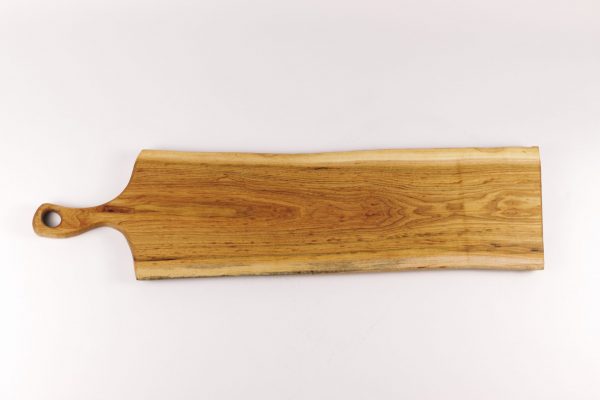 Large oak live edge chopping board with handle #008 - Image 3
