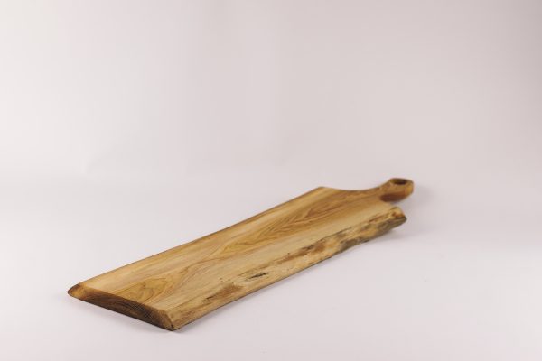 Large oak live edge chopping board with handle #008 - Image 2