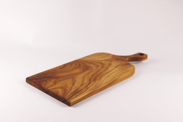 Medium elm chopping board with handle #007 - Image 2