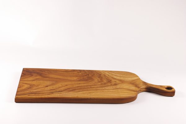 Medium elm chopping board with handle #007 - Image 4