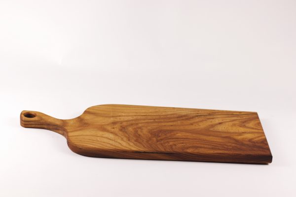 Medium elm chopping board with handle #007 - Image 5