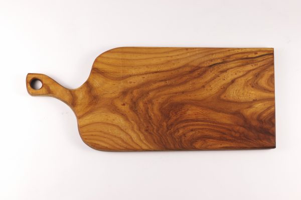 Medium elm chopping board with handle #007 - Image 6