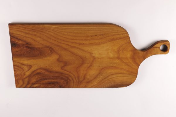 Medium elm chopping board with handle #007 - Image 7