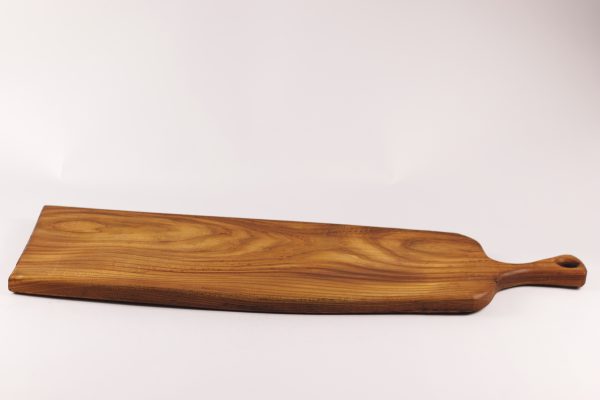 Large elm wood chopping board with handle #001 - Image 4