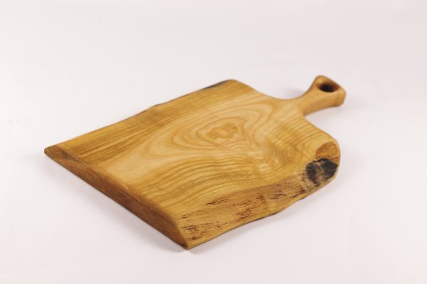 Small cherry live edge chopping board with handle #014 - Image 2