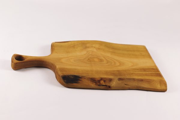 Small cherry live edge chopping board with handle #014 - Image 5