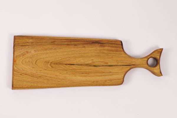 Small elm chopping board with handle #004 - Image 7
