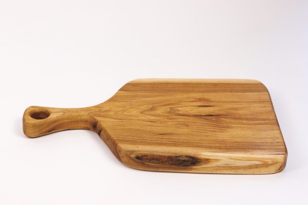 Small elm chopping board with handle #005 - Image 3