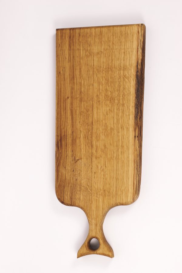 Small oak live edge chopping board with handle #010 - Image 6