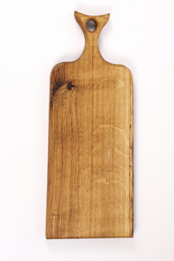 Small oak live edge chopping board with handle #010 - Image 7