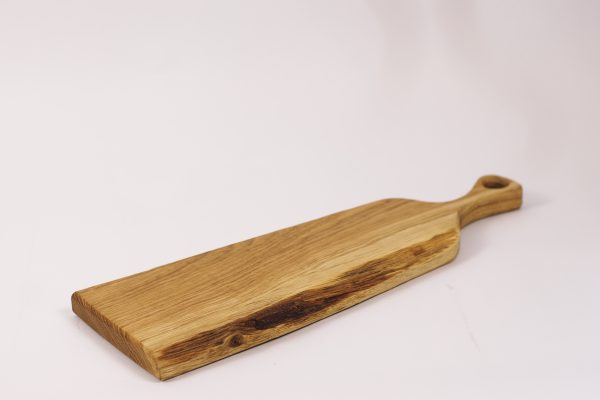 Small oak live edge chopping board with handle #011 - Image 2