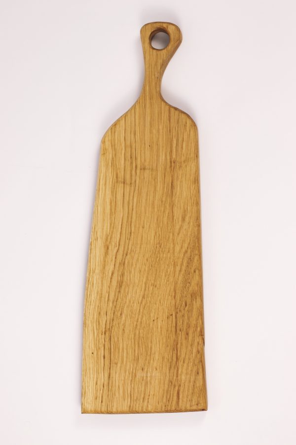 Small oak live edge chopping board with handle #011 - Image 8