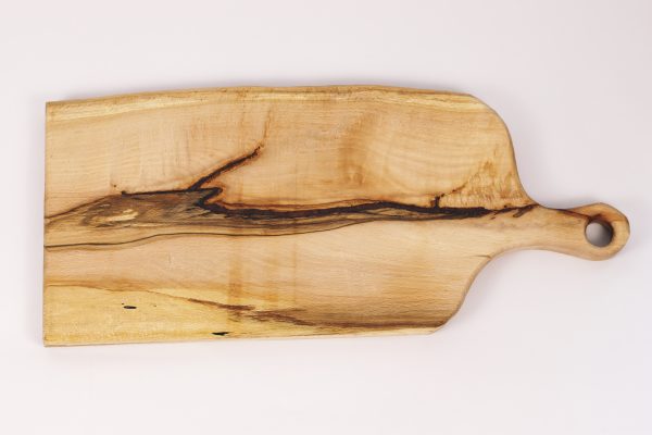 Medium spalted beech chopping board with handle & resin #017 - Image 5