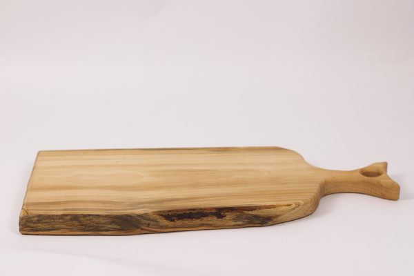 Small beech live edge chopping board with handle #009 - Image 3