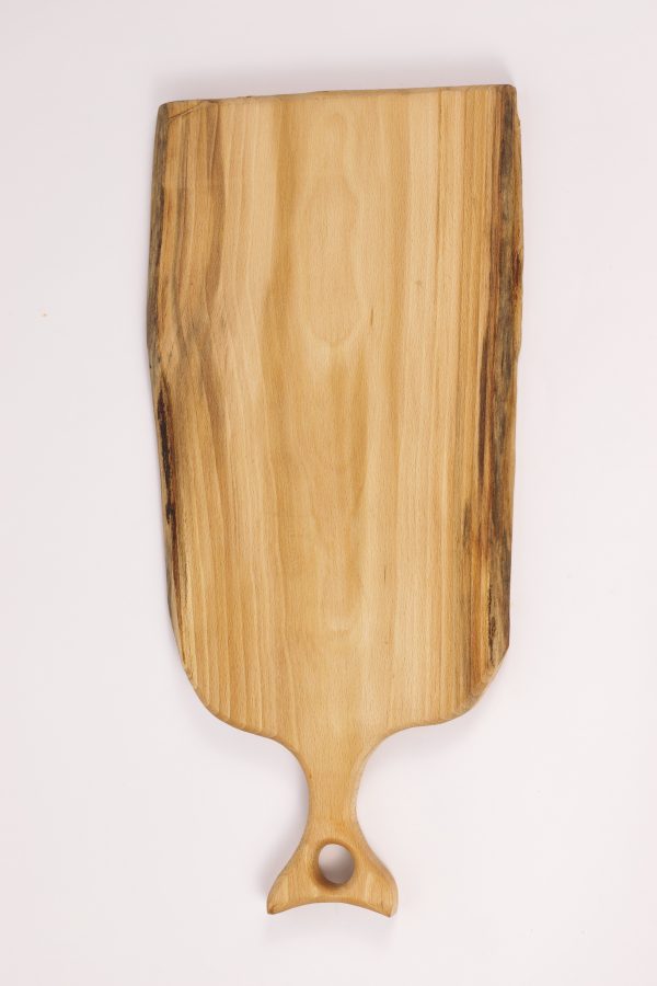 Small beech live edge chopping board with handle #009 - Image 5