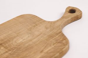 Medium spalted sycamore chopping board with handle #019