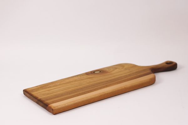 Medium elm chopping board with handle #006 - Image 5