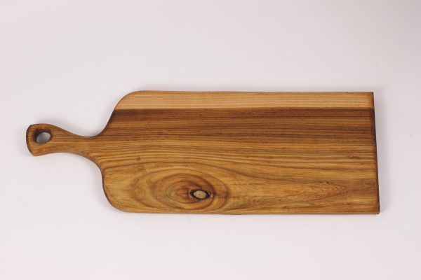 Medium elm chopping board with handle #006 - Image 6