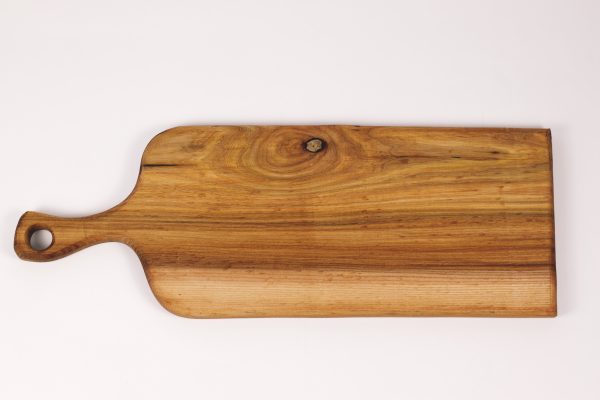 Medium elm chopping board with handle #006 - Image 7