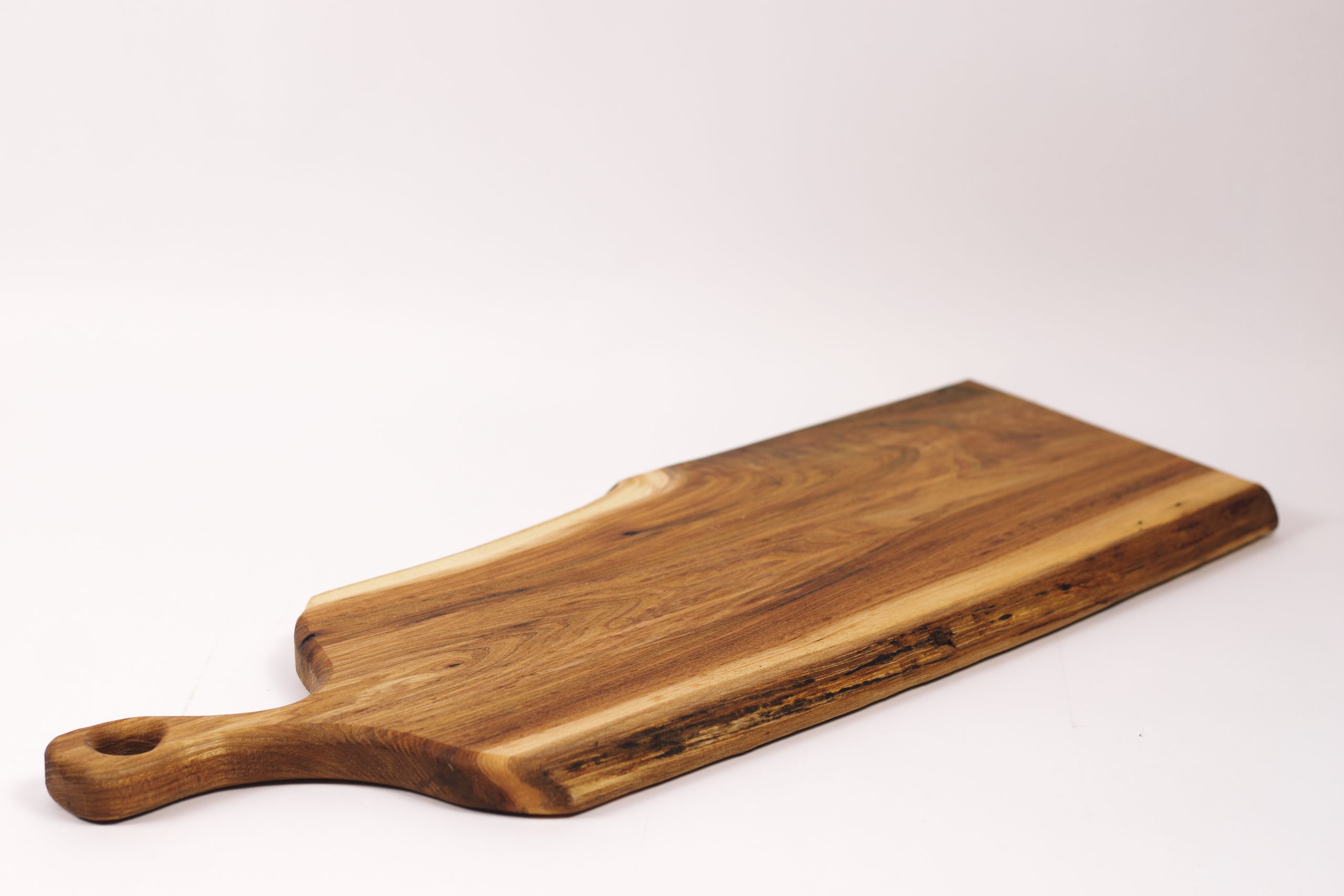 Large Live Edge Elm Chopping Board with Handle #022 - Image 2
