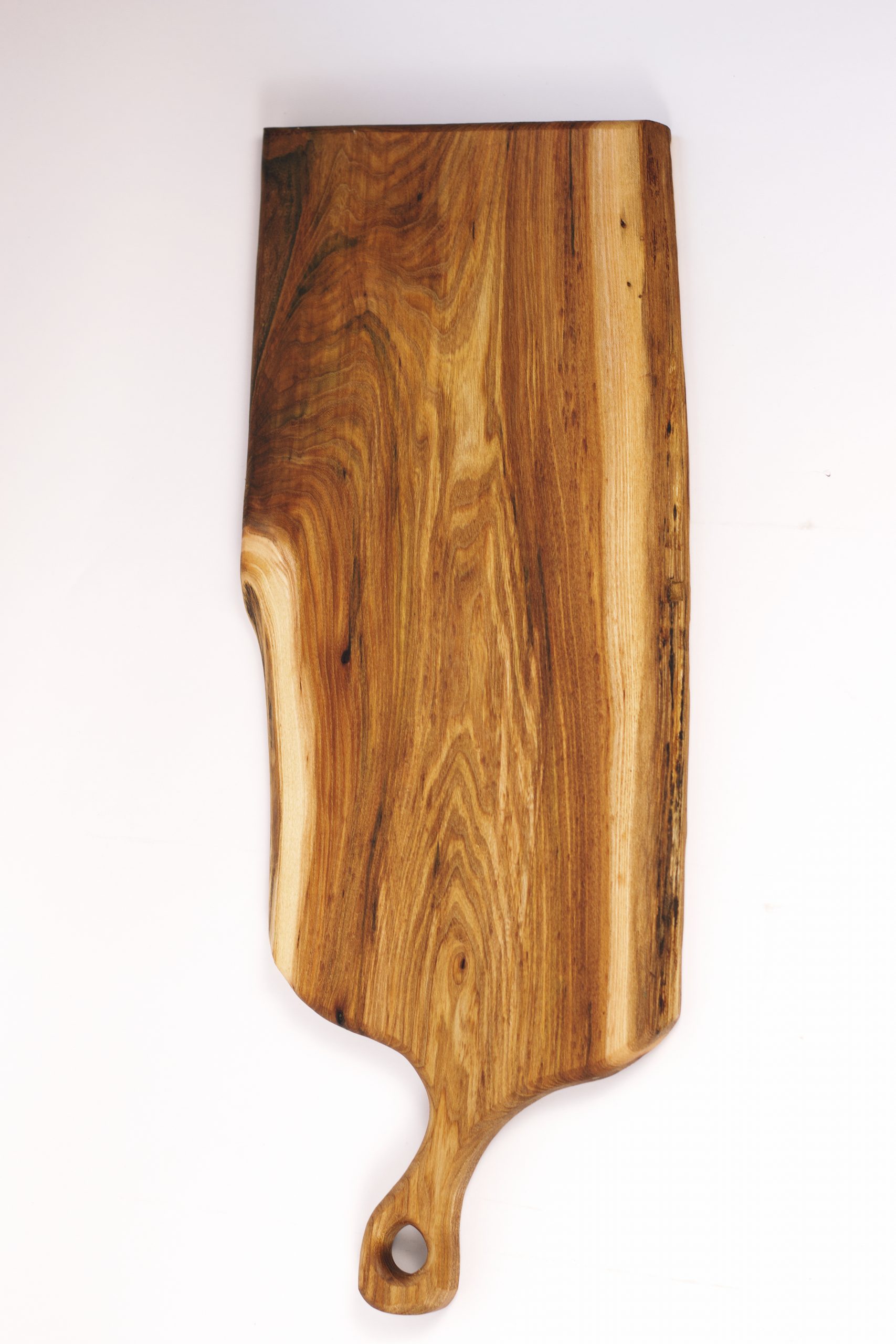 Large Live Edge Elm Chopping Board with Handle #022 - Image 6